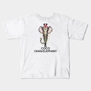 Coco Chan-Elephant Fashion Designer Elephant Jungle Gift For Animal Lover Anthropomorphic Kids T-Shirt